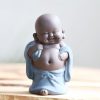 Decoración de Buda Ríe de Arcilla Morada Maitreya Purple Clay Maitreya Laughing Buddha Decoration