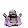 Decoración de Buda Ríe de Arcilla Morada Maitreya Purple Clay Maitreya Laughing Buddha Decoration