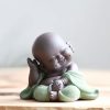 Decoración de Buda Ríe de Arcilla Morada Maitreya Purple Clay Maitreya Laughing Buddha Decoration