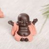 Decoración de Buda Ríe de Arcilla Morada Maitreya Purple Clay Maitreya Laughing Buddha Decoration