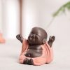 Decoración de Buda Ríe de Arcilla Morada Maitreya Purple Clay Maitreya Laughing Buddha Decoration