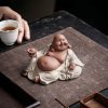 Estatua de Buda Maitreya de Arcilla Morada para la Riqueza Purple Clay Maitreya Wealth Buddha Statue