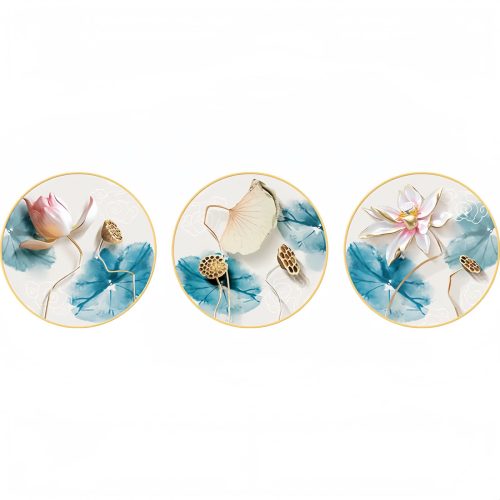 Pegatinas de Arte en Pared de Flor de Loto de PVC Pegatinas de Arte en Pared de Flor de Loto de PVC