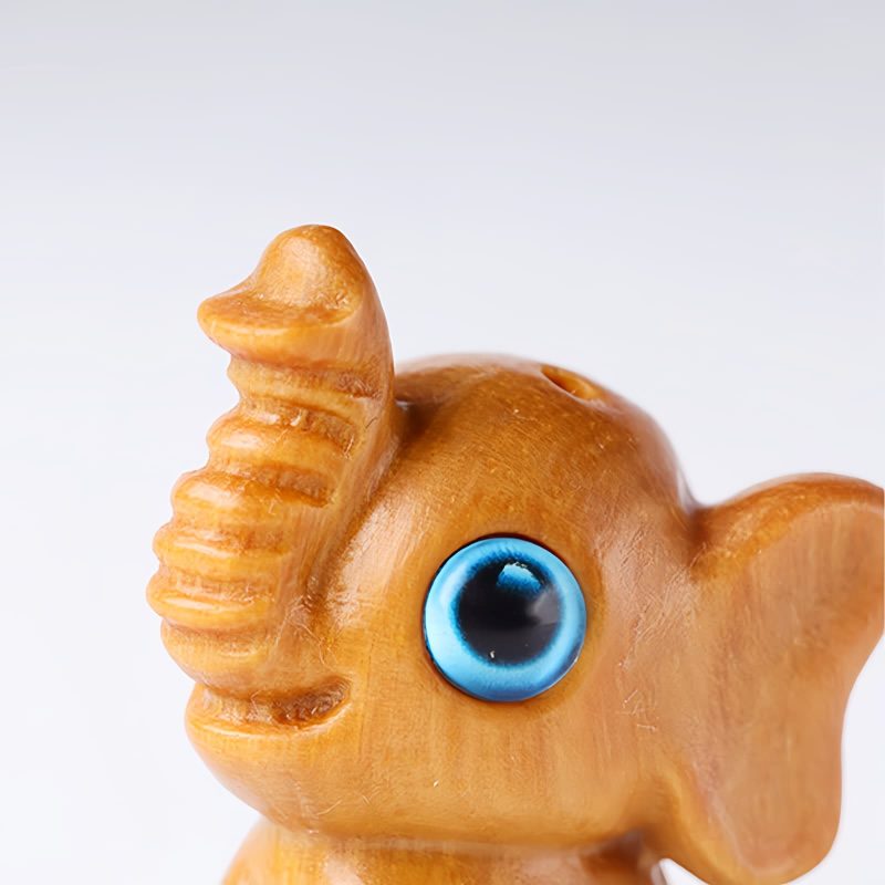 Miniatura de Sândalo Vermelho: Elefante Protetor Red Sandalwood Mini Elephant Decoration
