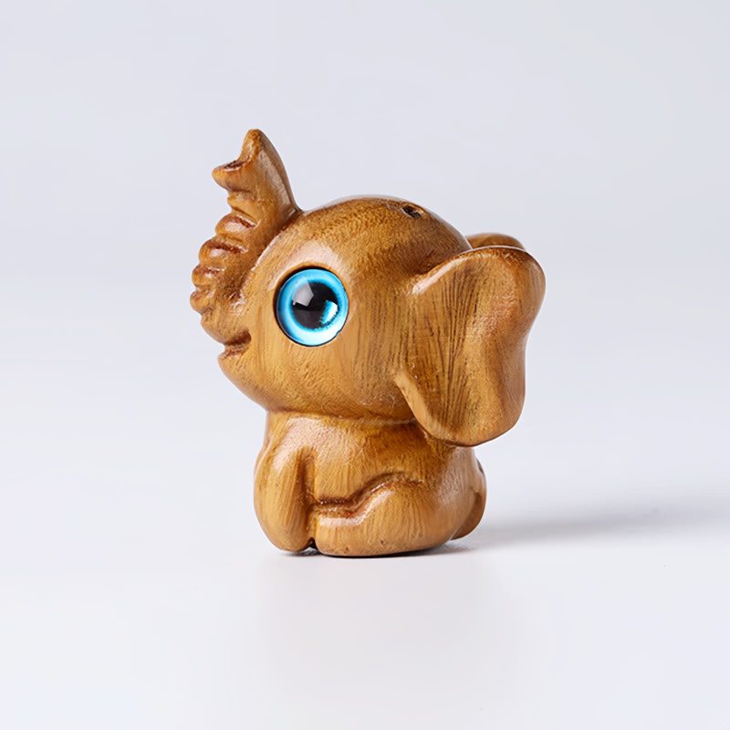 Miniatura de Sândalo Vermelho: Elefante Protetor Red Sandalwood Mini Elephant Decoration