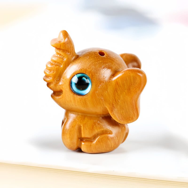 Miniatura de Sândalo Vermelho: Elefante Protetor Red Sandalwood Mini Elephant Decoration
