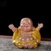 Figura de Buda Ríe de Resina con Cambio de Color Resin Color Changing Laughing Buddha Figurine