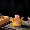 Figura de Buda Ríe de Resina con Cambio de Color Resin Color Changing Laughing Buddha Figurine
