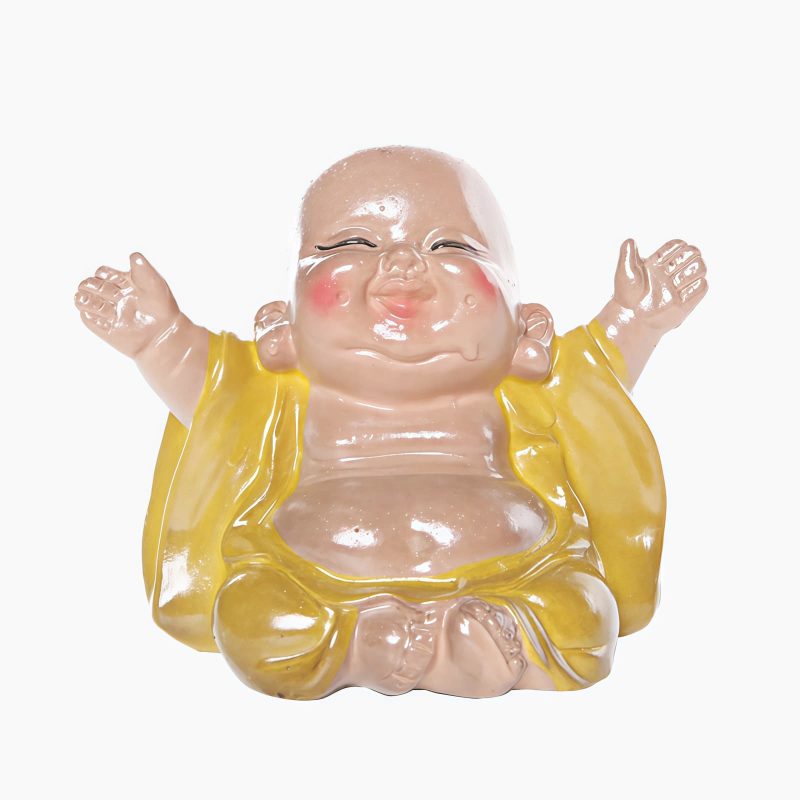 Figura de Buda Ríe de Resina con Cambio de Color Resin Color Changing Laughing Buddha Figurine