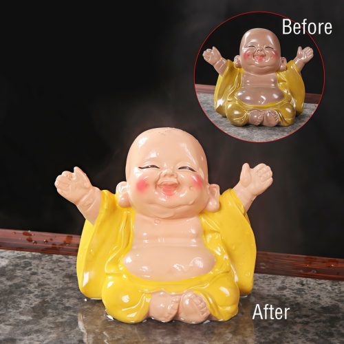 Figura de Buda Ríe de Resina con Cambio de Color Figura de Buda Ríe de Resina con Cambio de Color
