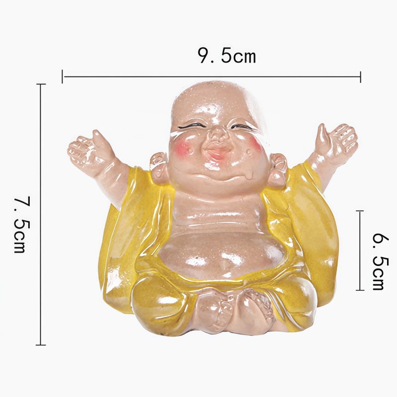 Figura de Buda Ríe de Resina con Cambio de Color Resin Color Changing Laughing Buddha Figurine