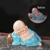 Figura de Buda Ríe de Resina con Cambio de Color Resin Color Changing Laughing Buddha Figurine