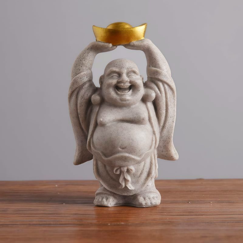 Estatua de Buda Ríe Bendición para el Hogar de Resina Resin Laughing Buddha Home Blessing Statue