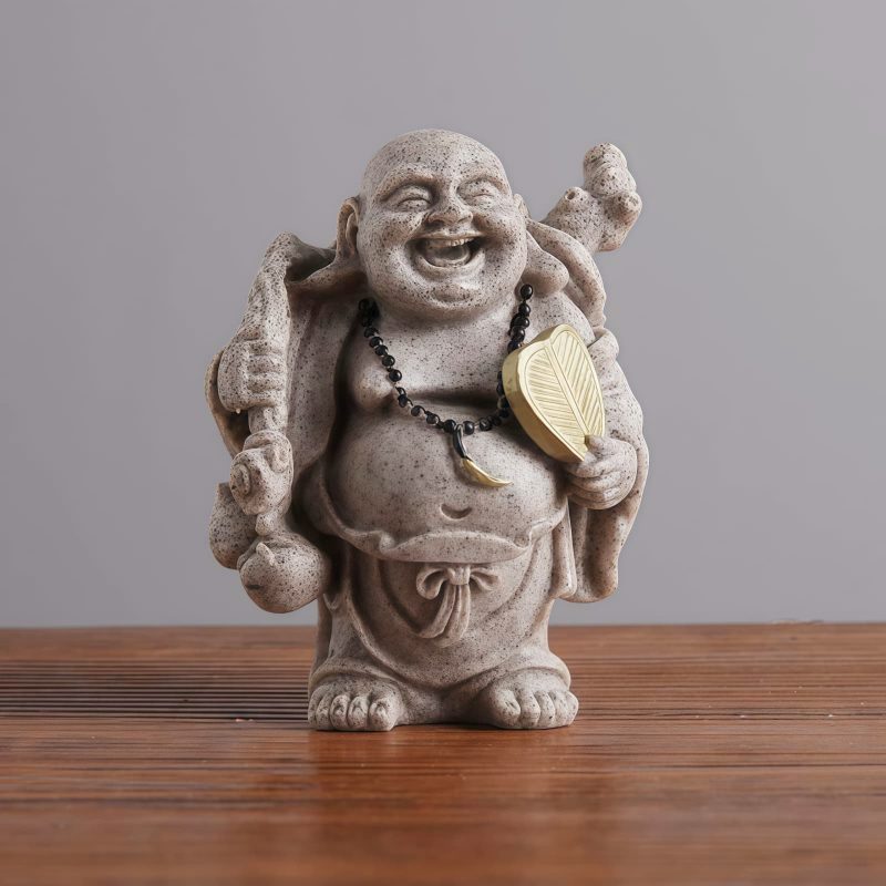Estatua de Buda Ríe Bendición para el Hogar de Resina Resin Laughing Buddha Home Blessing Statue