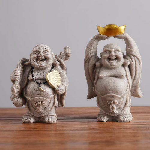 Estatua de Buda Ríe Bendición para el Hogar de Resina Estatua de Buda Ríe Bendición para el Hogar de Resina