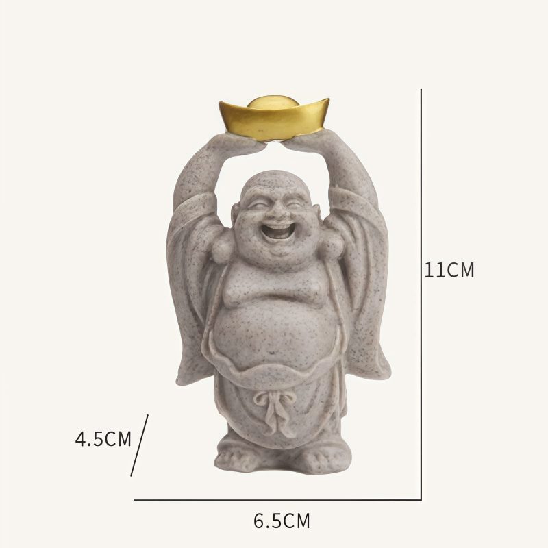 Estatua de Buda Ríe Bendición para el Hogar de Resina Resin Laughing Buddha Home Blessing Statue