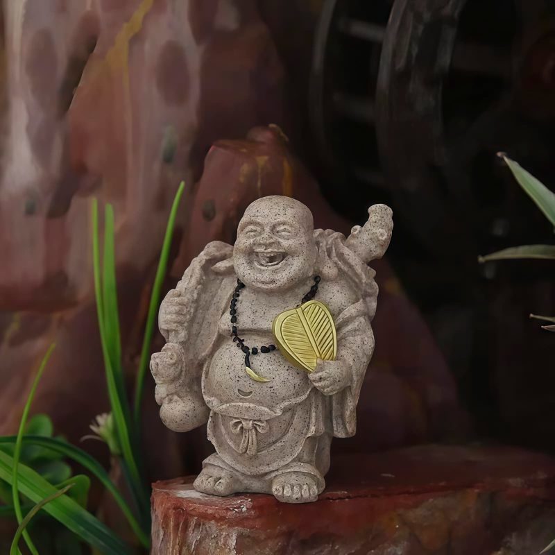 Estatua de Buda Ríe Bendición para el Hogar de Resina Resin Laughing Buddha Home Blessing Statue