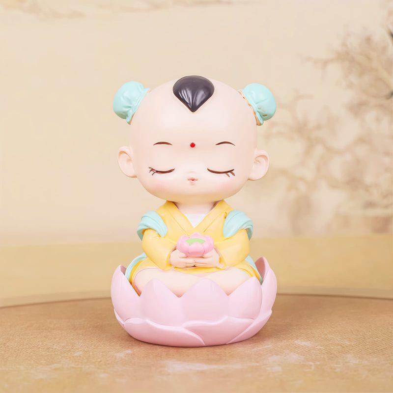 Estatua de Loto de Avalokiteshvara de Resina para la Decoración Armoniosa del Hogar Resin Avalokitesvara Lotus Statue for Harmony Home Decor
