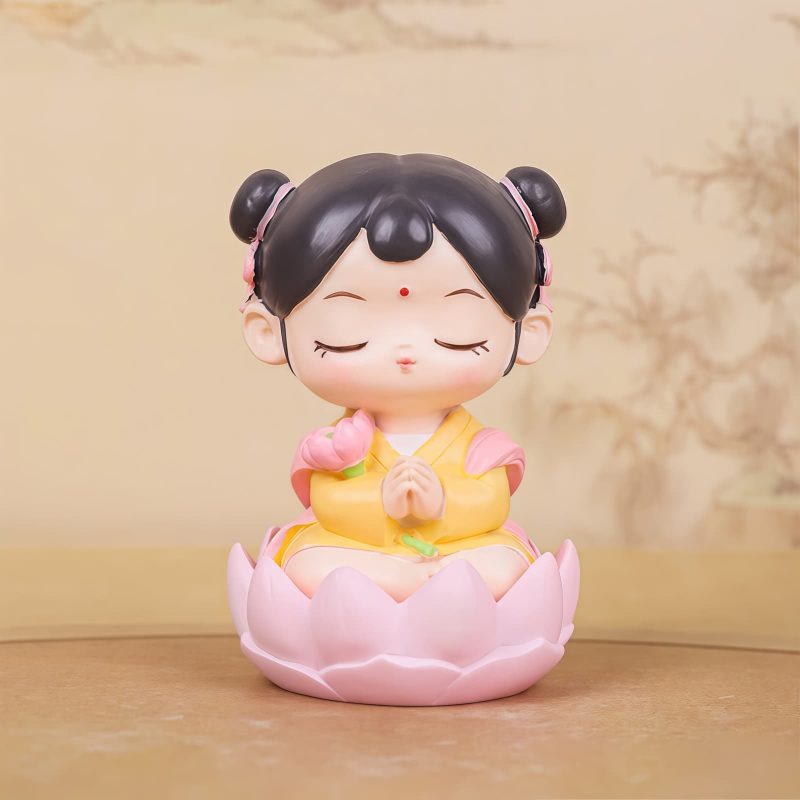 Estatua de Loto de Avalokiteshvara de Resina para la Decoración Armoniosa del Hogar Resin Avalokitesvara Lotus Statue for Harmony Home Decor