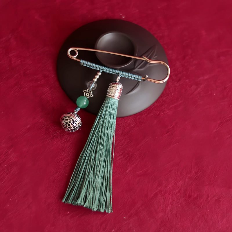 Broche de Borlas con Campana de Cobre Retro Retro Copper Bell Tassels Brooch