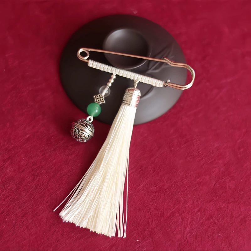 Broche de Borlas con Campana de Cobre Retro Retro Copper Bell Tassels Brooch