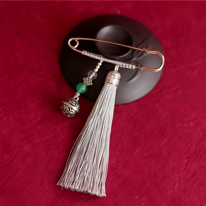 Broche de Borlas con Campana de Cobre Retro Retro Copper Bell Tassels Brooch