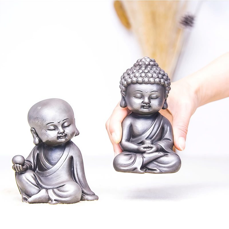 鉄粉錆仕上げレジン製 地蔵菩薩 観音菩薩 釈迦如来像 Rust Cast Resin Ksitigarbha Guanyin Statue