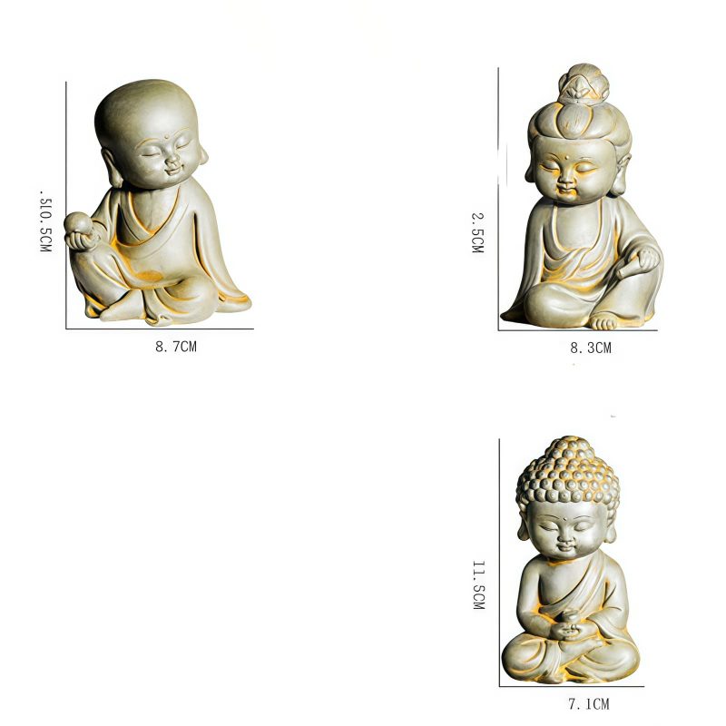 鉄粉錆仕上げレジン製 地蔵菩薩 観音菩薩 釈迦如来像 Rust Cast Resin Ksitigarbha Guanyin Statue