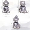 鉄粉錆仕上げレジン製 地蔵菩薩 観音菩薩 釈迦如来像 Rust Cast Resin Ksitigarbha Guanyin Statue