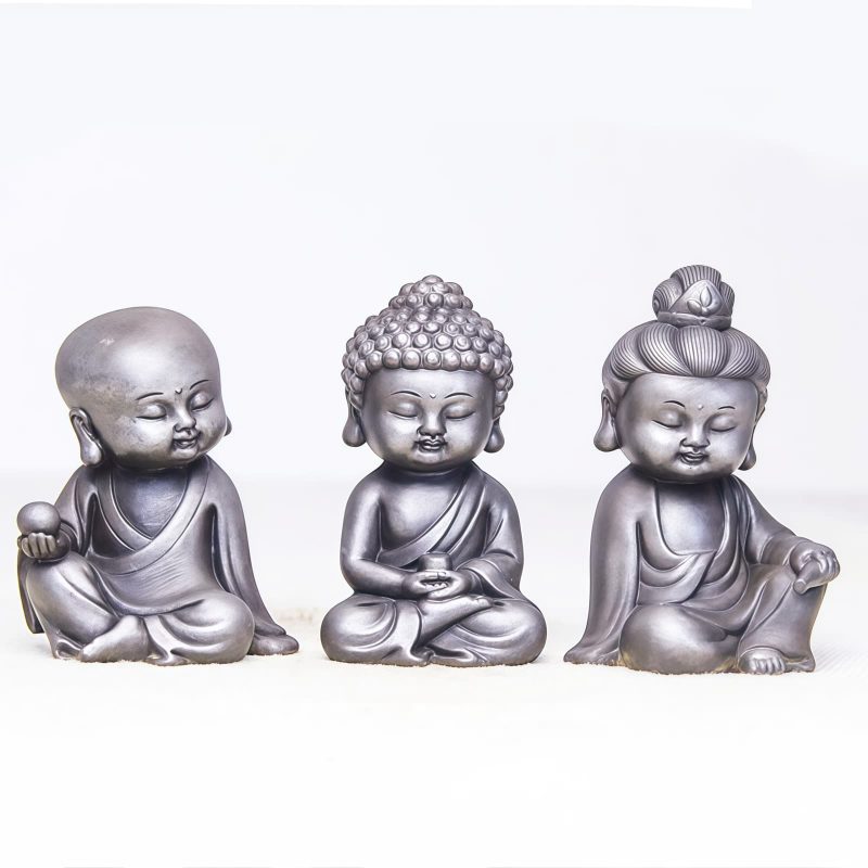 鉄粉錆仕上げレジン製 地蔵菩薩 観音菩薩 釈迦如来像 Rust Cast Resin Ksitigarbha Guanyin Statue