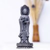 Patung Kwan Yin Bubuk Besi Berkarat - Simbol Kasih Sayang Tiga Wajah Rusty Iron Powder Kwan Yin Statue - Three-Faced Compassion Symbol