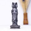 Patung Kwan Yin Bubuk Besi Berkarat - Simbol Kasih Sayang Tiga Wajah Rusty Iron Powder Kwan Yin Statue - Three-Faced Compassion Symbol