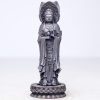 Patung Kwan Yin Bubuk Besi Berkarat - Simbol Kasih Sayang Tiga Wajah Rusty Iron Powder Kwan Yin Statue - Three-Faced Compassion Symbol