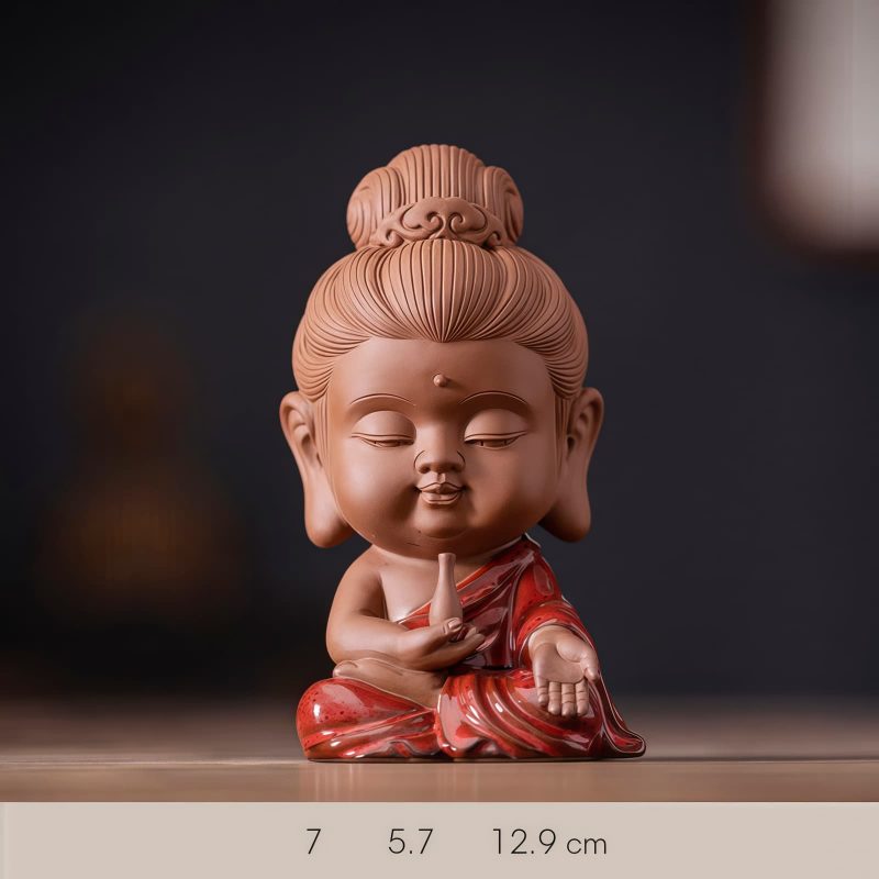 Decoración de escritorio de Buda de cerámica Serenity Serenity Ceramic Buddha Desk Decoration