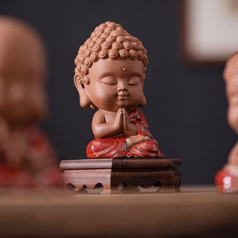 Decoración de escritorio de Buda de cerámica Serenity Serenity Ceramic Buddha Desk Decoration