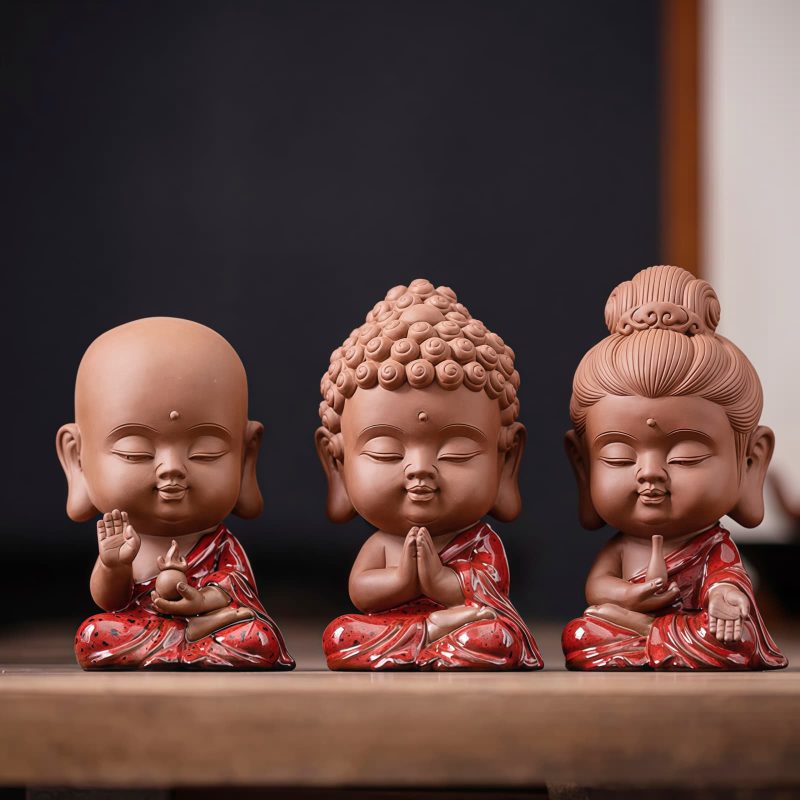Decoración de escritorio de Buda de cerámica Serenity Serenity Ceramic Buddha Desk Decoration