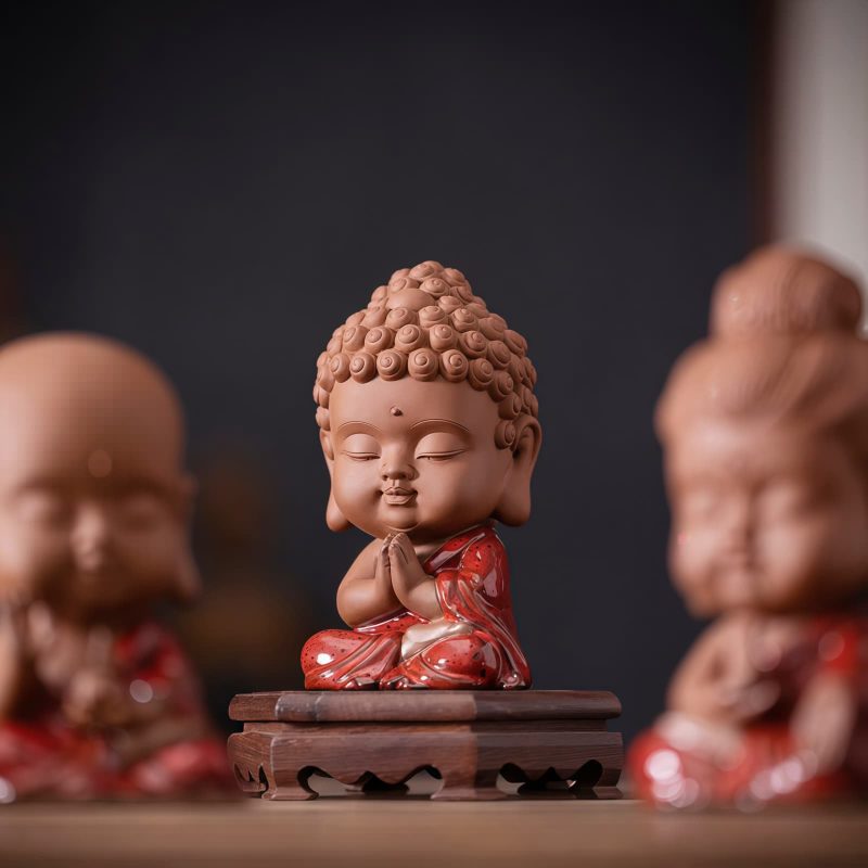 Decoración de escritorio de Buda de cerámica Serenity Serenity Ceramic Buddha Desk Decoration