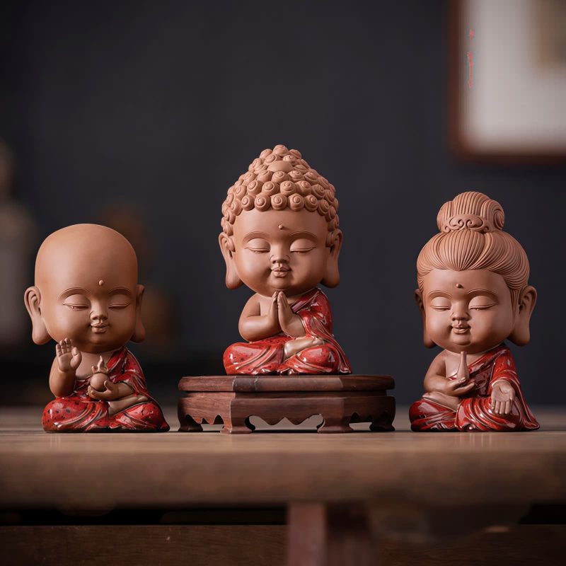 Decoración de escritorio de Buda de cerámica Serenity Serenity Ceramic Buddha Desk Decoration