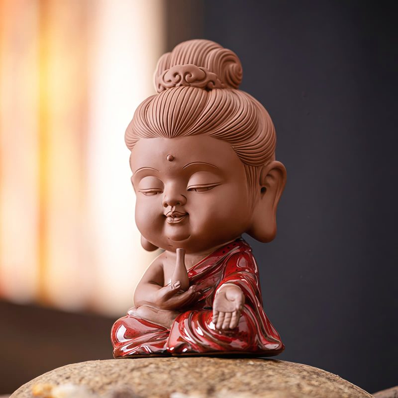 Decoración de escritorio de Buda de cerámica Serenity Serenity Ceramic Buddha Desk Decoration