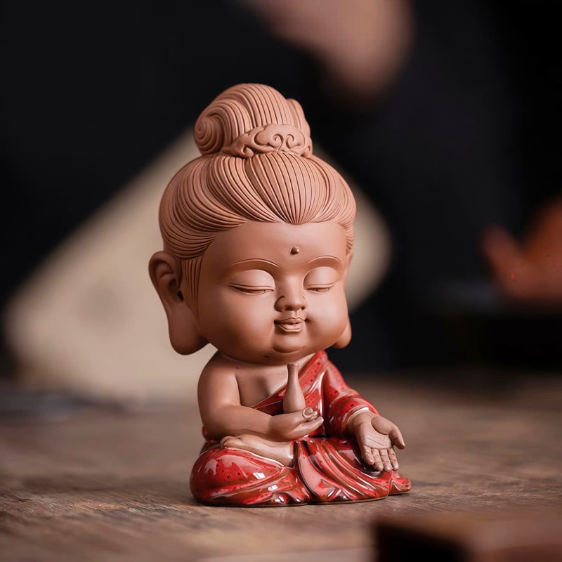 Decoración de escritorio de Buda de cerámica Serenity Serenity Ceramic Buddha Desk Decoration