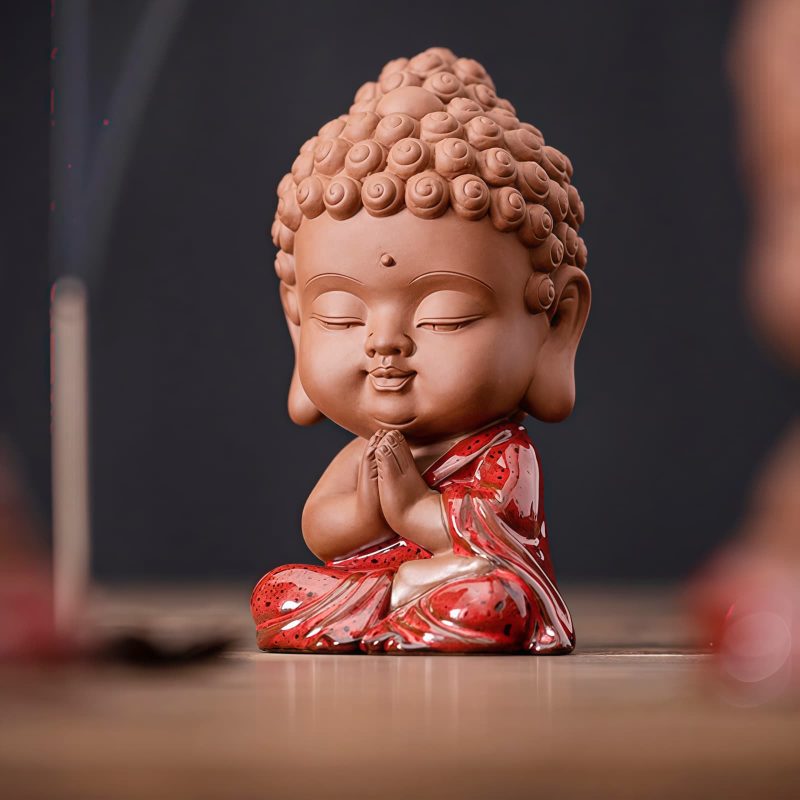 Decoración de escritorio de Buda de cerámica Serenity Serenity Ceramic Buddha Desk Decoration
