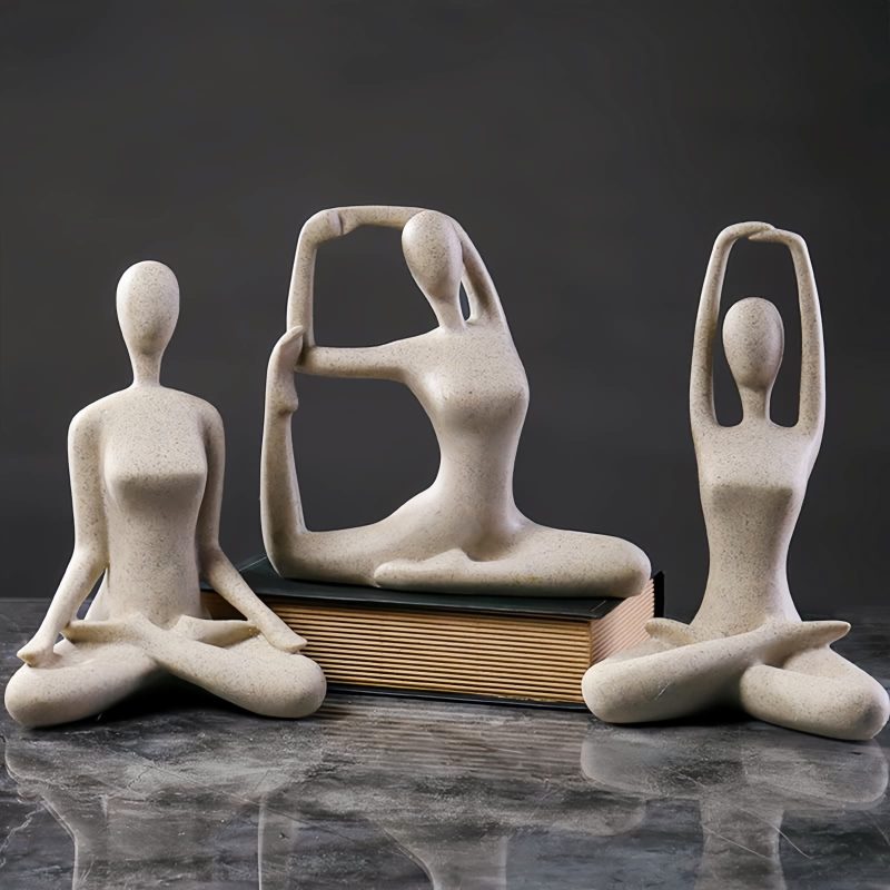 Figura de Yoga de Resina Espiritual Spiritual Resin Yoga Figurine Sculpture