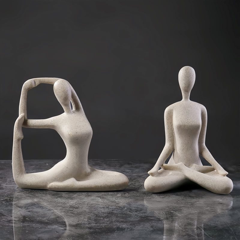 Figura de Yoga de Resina Espiritual Spiritual Resin Yoga Figurine Sculpture