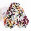 Chal Bufanda con Estampa de Mariposas y Flores Tibetanas Tibetan Butterfly Flower Print Shawl