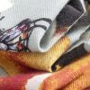 Chal Bufanda con Estampa de Mariposas y Flores Tibetanas Tibetan Butterfly Flower Print Shawl