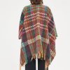 Chale Tibetano con Borlas Onduladas y Colores Vibrantes Tibetan Colorful Wavy Tassel Shawl
