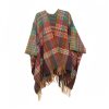 Chale Tibetano con Borlas Onduladas y Colores Vibrantes Tibetan Colorful Wavy Tassel Shawl