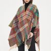 Chale Tibetano con Borlas Onduladas y Colores Vibrantes Tibetan Colorful Wavy Tassel Shawl
