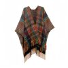 Chale Tibetano con Borlas Onduladas y Colores Vibrantes Tibetan Colorful Wavy Tassel Shawl