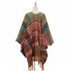 Chale Tibetano con Borlas Onduladas y Colores Vibrantes Tibetan Colorful Wavy Tassel Shawl